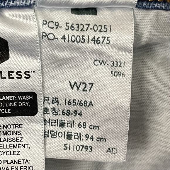 LEVIS 501 Shorts Womens Size 27 Blue Button Fly High Rise Distressed Denim - Picture 2 of 13